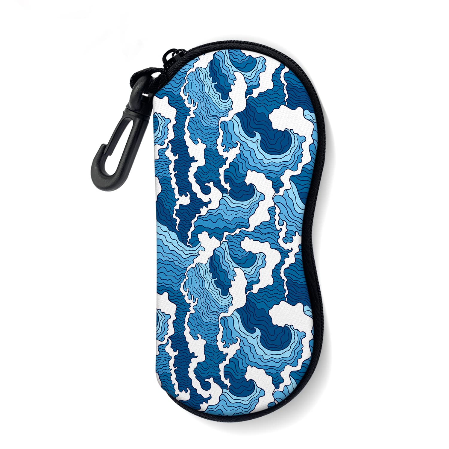 ZAXMEY Sunglasses Soft Case with Carabiner Ultra Light Neoprene Zipper - Compact and Durable Sunglasses Protector for O