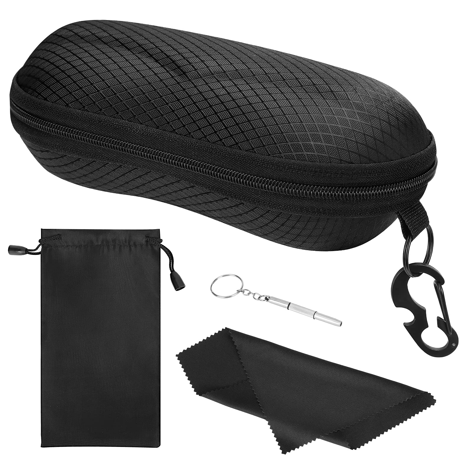 MoKo Semi Hard Shell Sunglasses Case for Unisex Protective Eyeglass Case with Metal Hanging Hook
| Unisex MoKo Semi Har